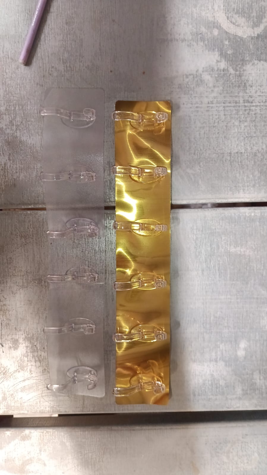 Adhesive Golden & Transparent Heavy Duty Wall Hook