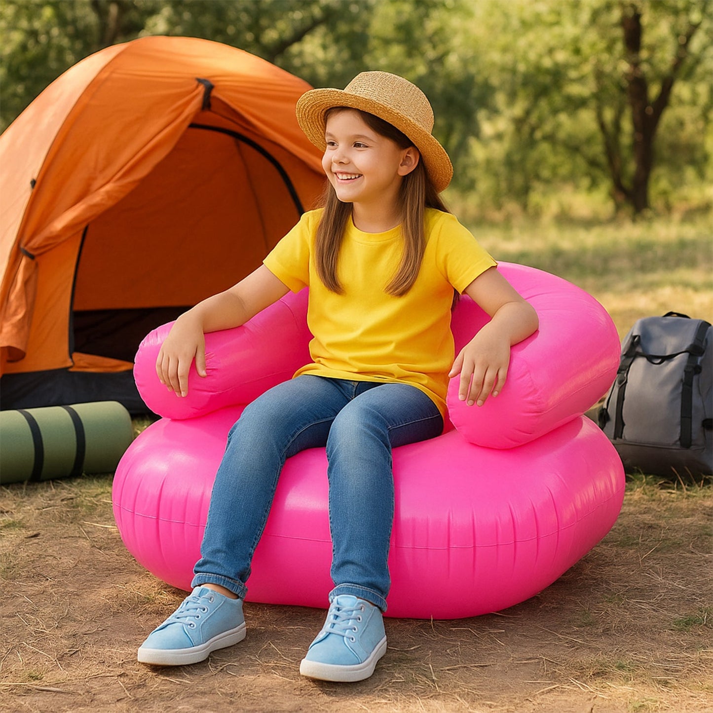 Inflatable Sofa Chair Boys and Girls Suitable for Camping (28 Inch Approx / 1 Set)