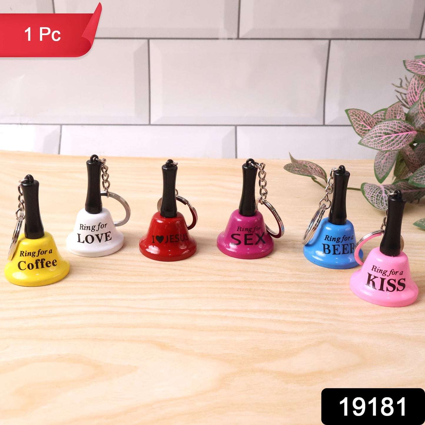 Mini Hand Bell with Keychain (1 Pc)