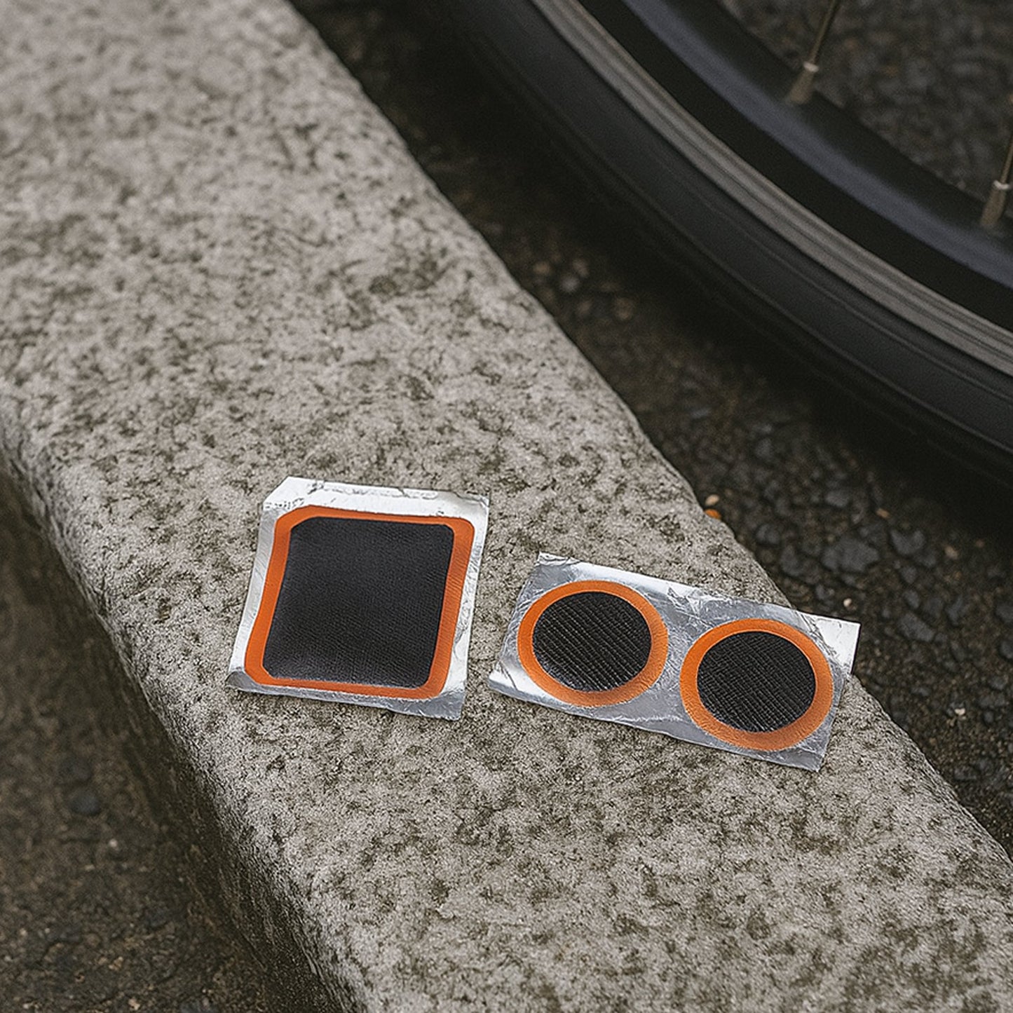 Bicycle Tire Repair Kit – Portable Puncture Repair Set with Adhesive (1 Set / Mix Design)