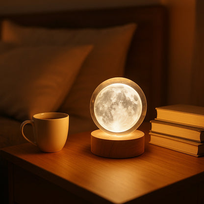 3D Crystal Ball lamps With Base (1 Pc / Mix Design)