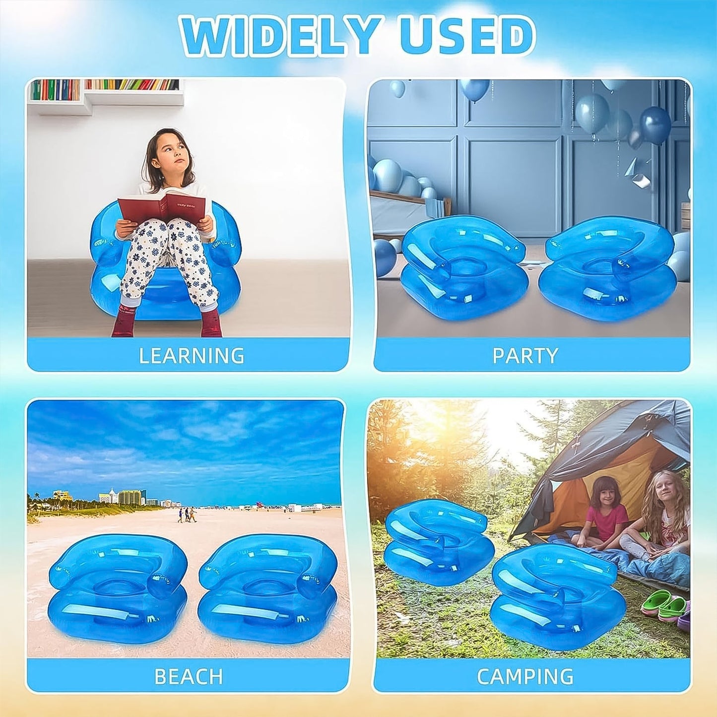 Inflatable Sofa Chair Boys and Girls Suitable for Camping (28 Inch Approx / 1 Set)
