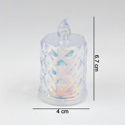 4 Pc Flameless and Smokeless Decorative Melting Candles LED Tea Light, Diwali