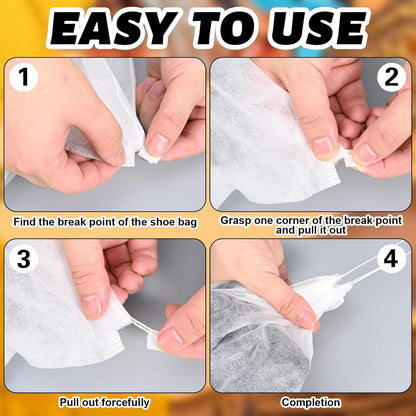 Shoe storage bag with drawstring