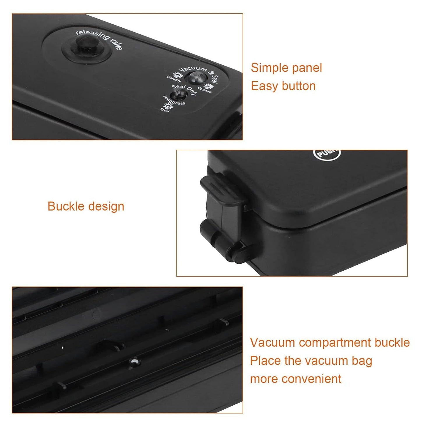 Vacuum Sealer Machine 10 Bags, Automatic Hands-Free, Smart Food Preservation (1 Set)