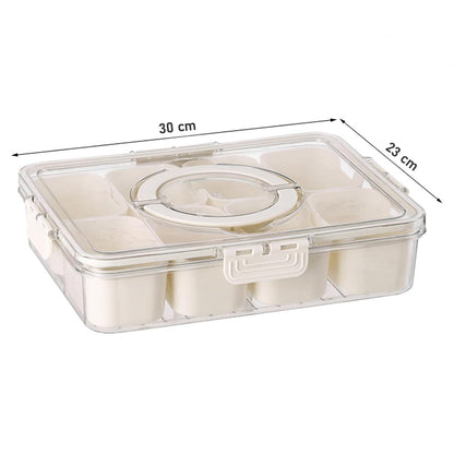 6-Compartment Fridge Storage Box with Lid