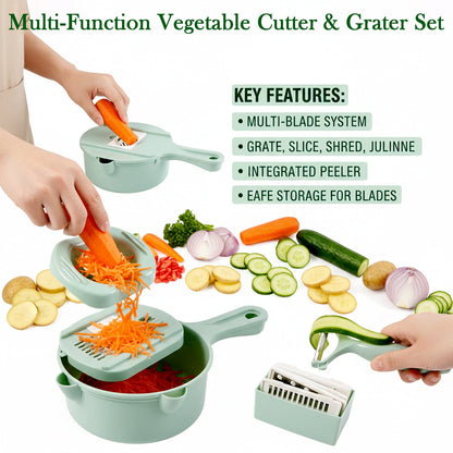 Multi-Function Vegetable Cutter & Grater Set