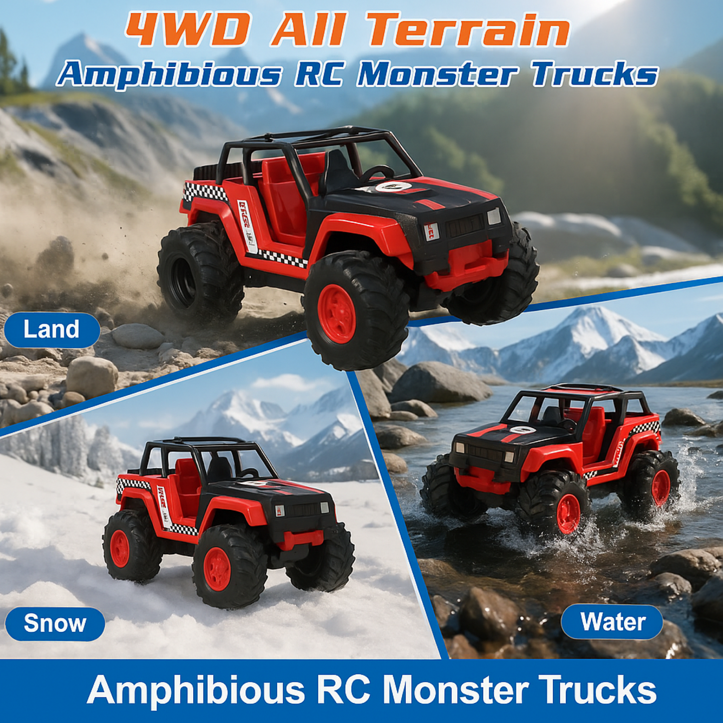 Funwoods Free-Wheel Racing Jeep Toy Car - (1 Pc)