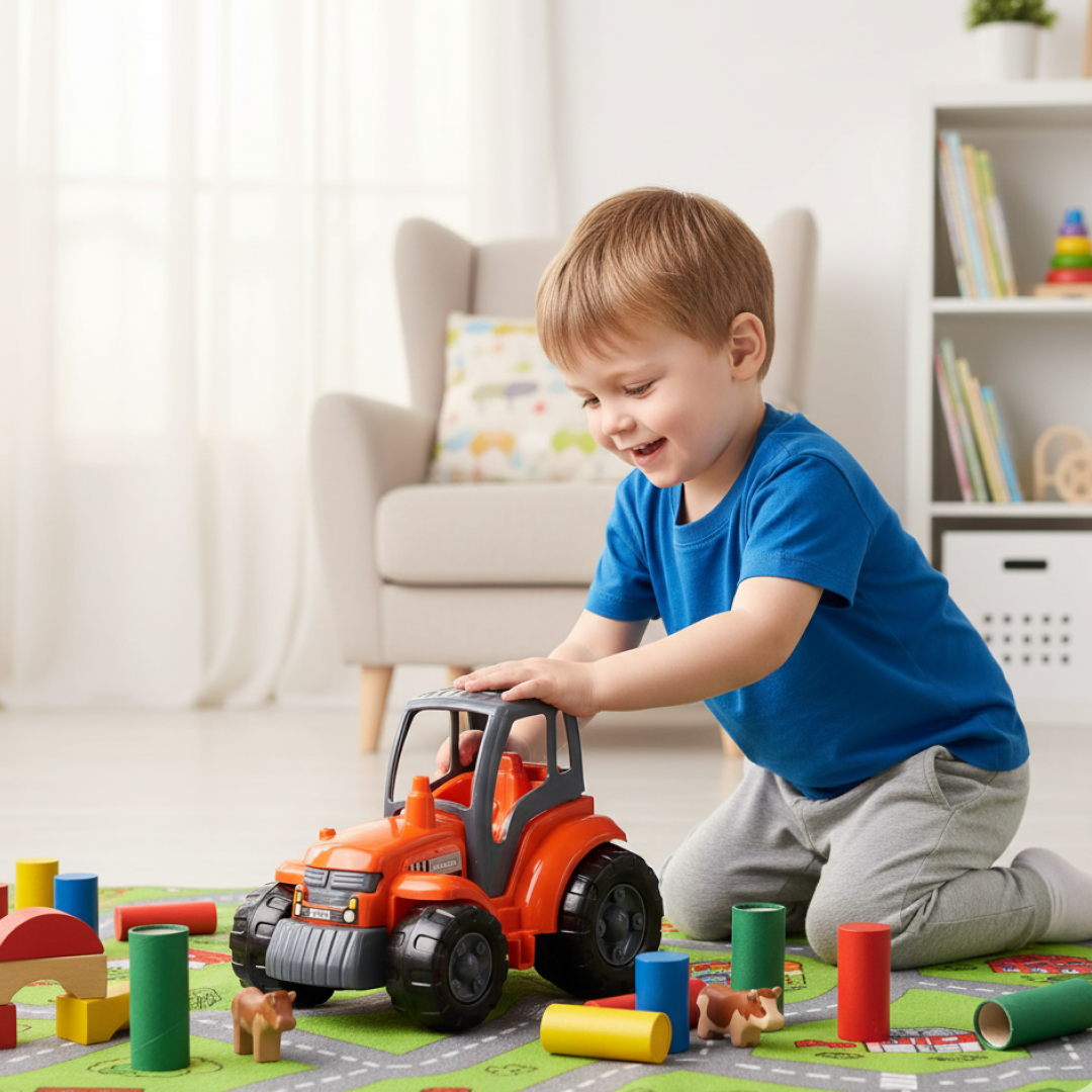 Funwoods Kids Friction Powered Tractor Toy - (1 Pc)