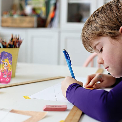 3D Cartoon Zipper Compass Box, Pencil Box (1 Pc / Mix Design)