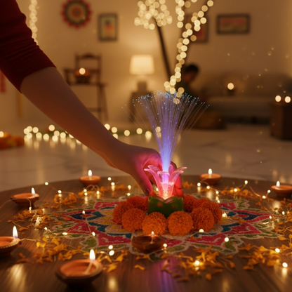 LED Candlelight Colourful Candle Decoration LED Light, (1 Pc / Multicolor Light)