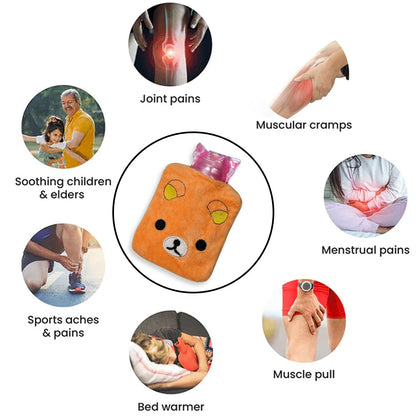 Panda print hot water bottle