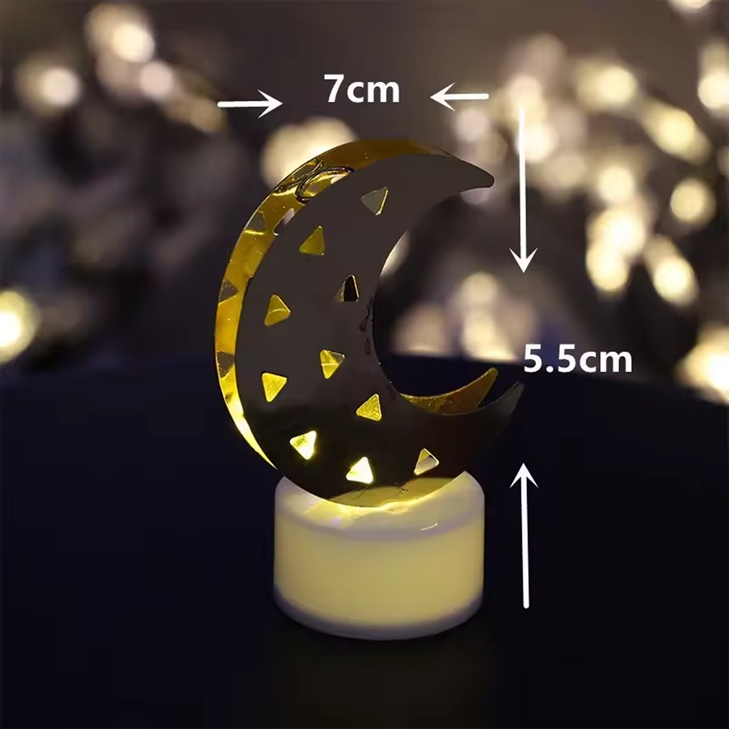 Decorative Moon Shaped Flameless LED Candles (4 Pc)