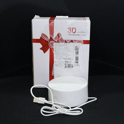 3D Illusion LED Night Lamp with House and Balloons Design