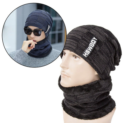 Warm woolen cap and muffler set