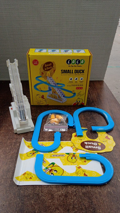 LALA Small Duck Climb Stairs Toy Roller Coaster Flashing Lights & Music (3 Ducks)