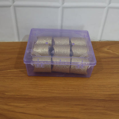 Christmas Premium Glitter LED Tealight Candles (9 Pc Set)