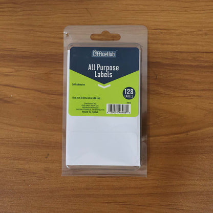 Premium All Purpose Adhesive White Labels (128 Labels)
