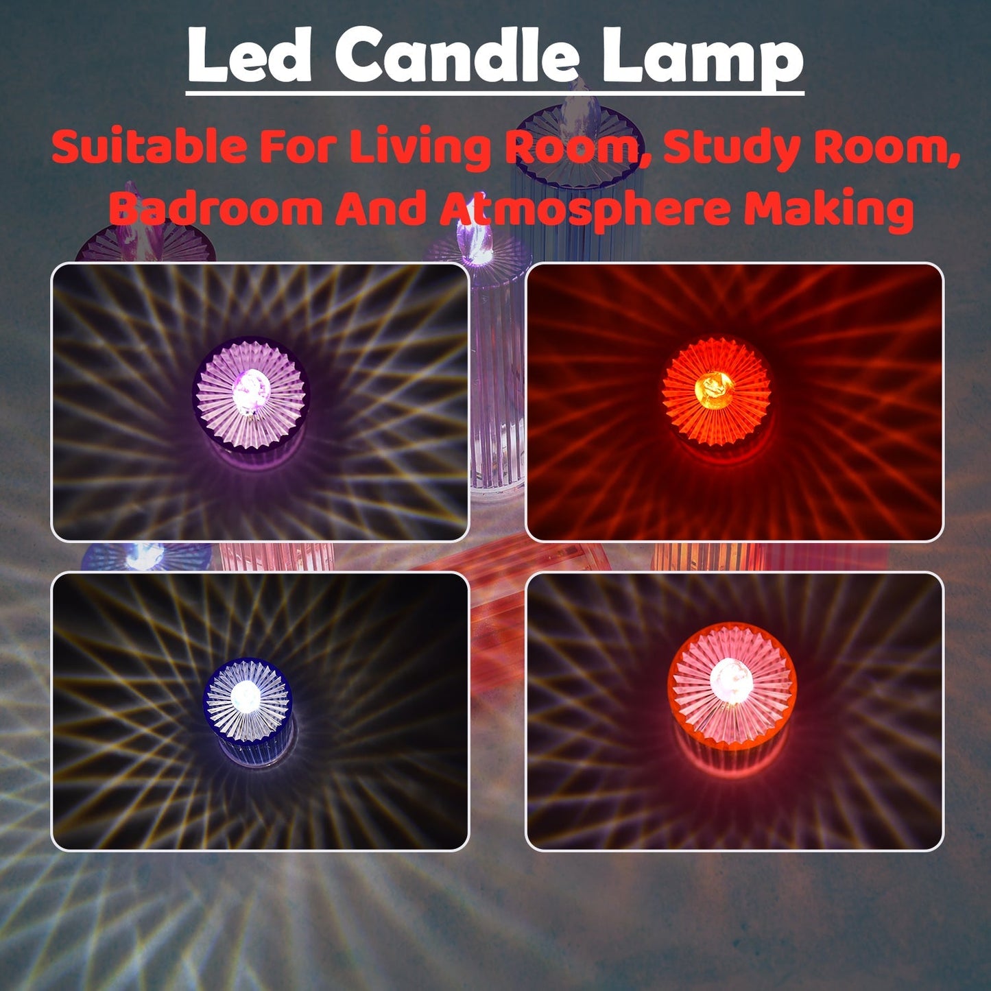 Big Simple Candles Crystal Lights