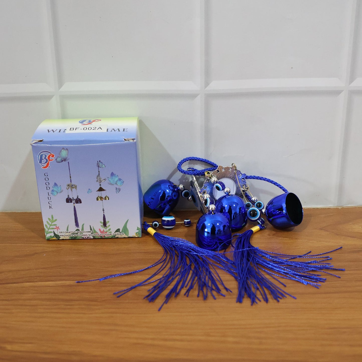 Decorative Evil Eye Hanging Wind Chime Set (2 Pc Set)