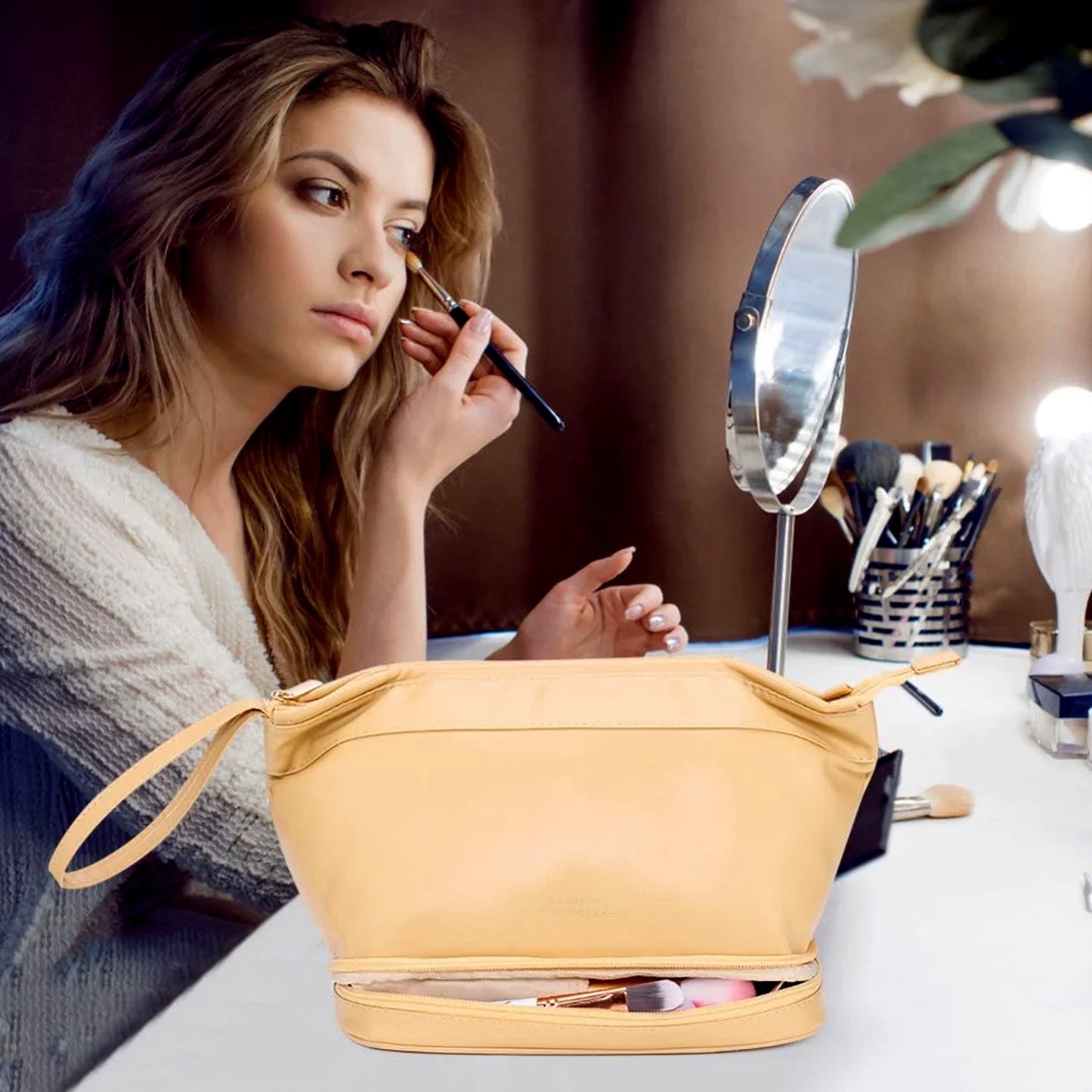 Spacious Cosmetic & Makeup Storage Bag (1 Pc)