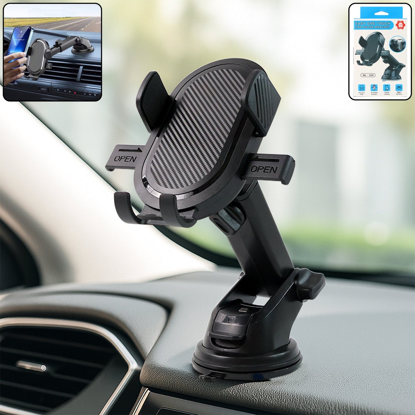 Adjustable Car Mobile Holder - (1 Pc)