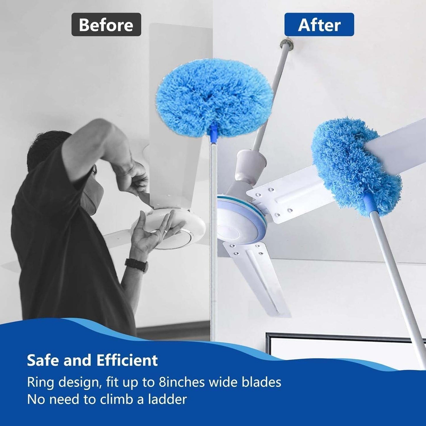 Premium Extendable Round Cleaning Duster (83.5 cm / 1 Pc)