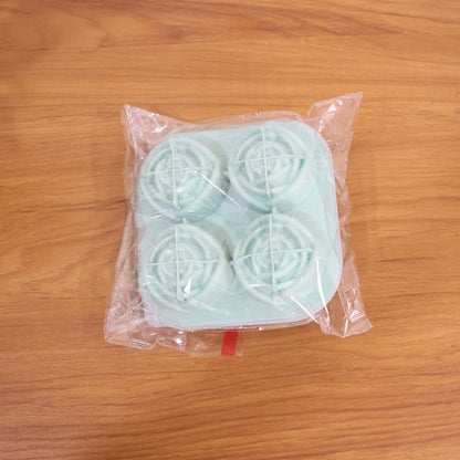 4-Grid Rose-Shape Ice Cube Tray Mold with Lid