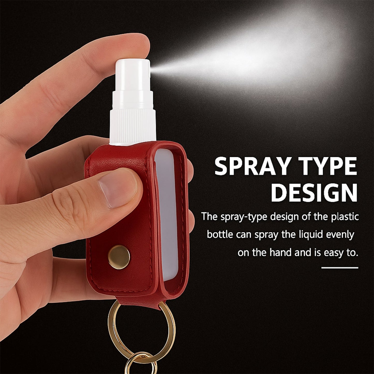 Portable Hand Sanitizer Holder Keychain with Tassel (1 Pc)