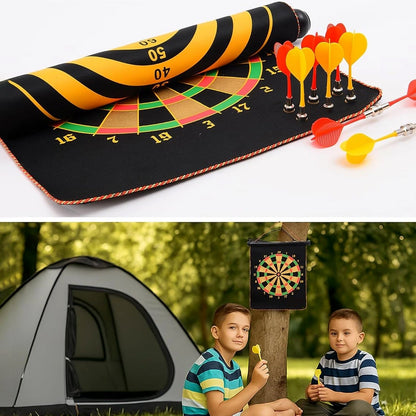 Magnetic Roll-Up Dartboard Game - (12-inch / Set)