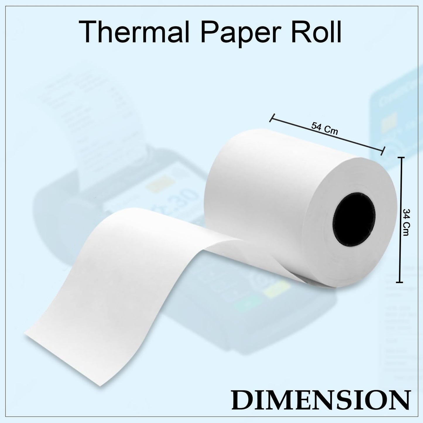 Thermal Label Roll for Barcode Printing (57 x 34 Cm)