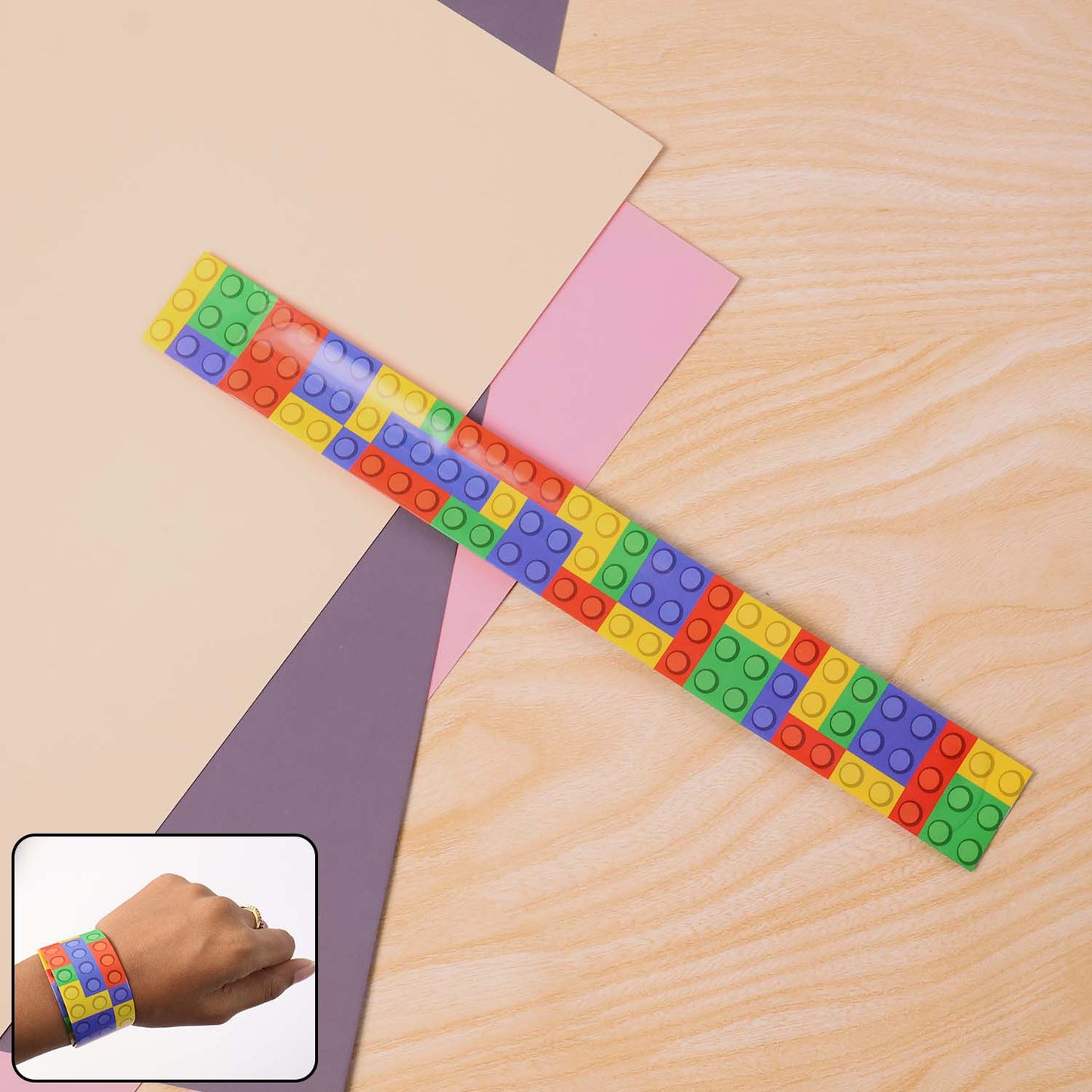 Colorful Snap Slap Bracelet Toy (1 Pc )
