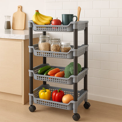 Apex 4-Layer Big Multipurpose Plastic Storage Rack