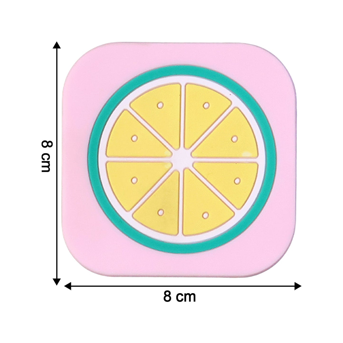 Premium Silicone Drink Coaster (1 Pc, 8×8 cm / Mix Design)