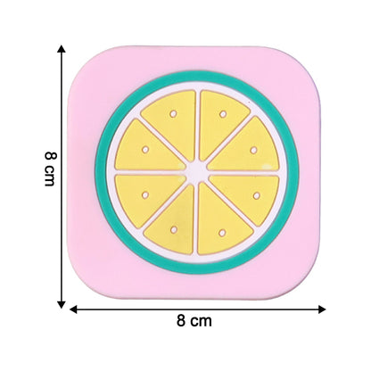 Premium Silicone Drink Coaster (1 Pc, 8×8 cm / Mix Design)