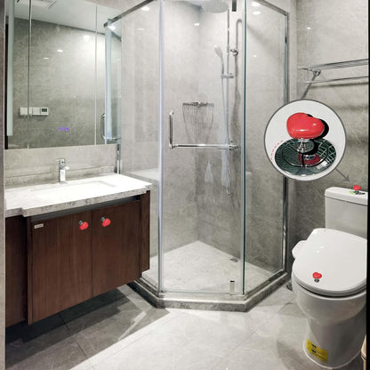 Heart-shaped Knob Pulls Toilet Press Button (4 Pc)