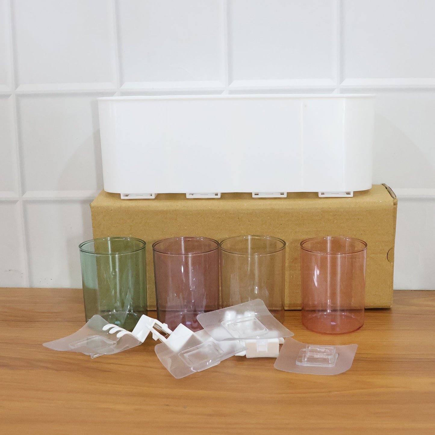 Wall Mounted Toothbrush Holder Set (1 Set)