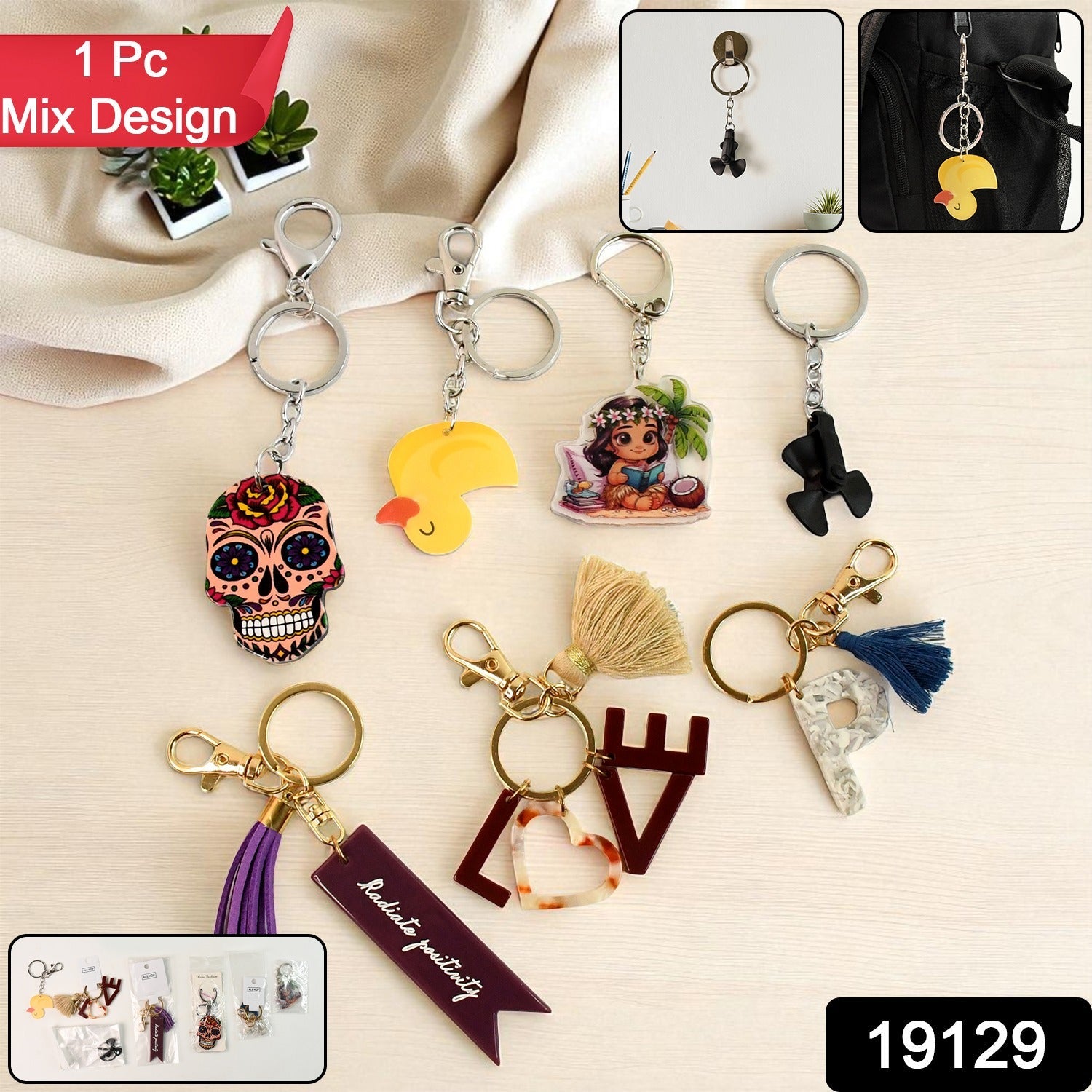 Cartoon Keychain Set