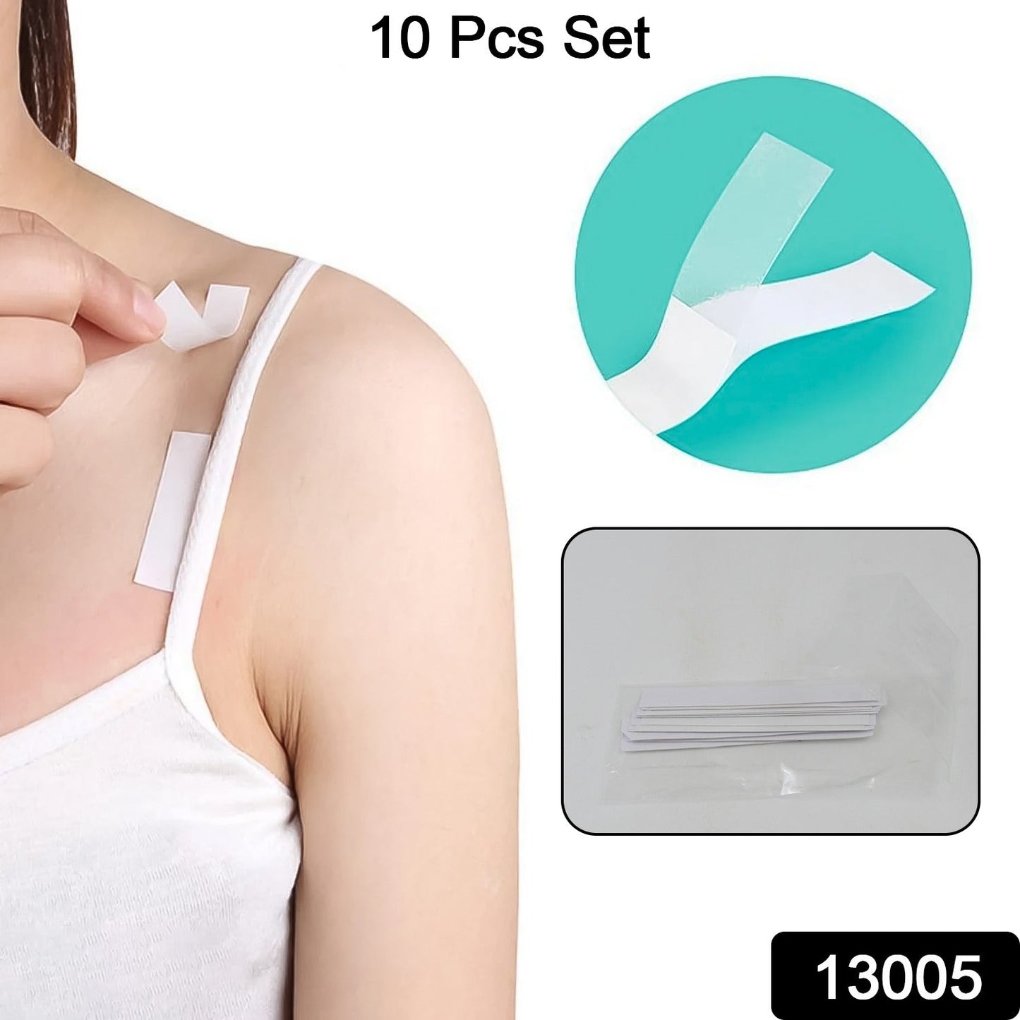 Waterproof Anti-Skid Transparent Medical Tape for Lingerie (10 Pcs Set)