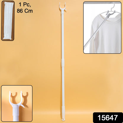 Durable metal clothes rod with multiple hooks