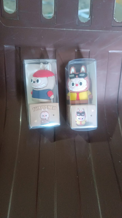 Cartoon Pencil Sharpener with Built-In Eraser – Fun Practical Stationery