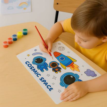 Cosmic Space Theme Kids Painting and Coloring Kit